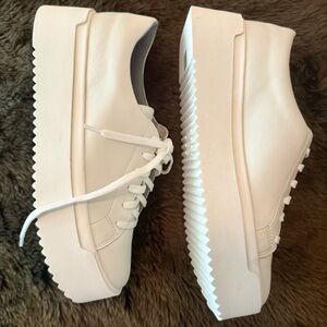 Eileen Fisher White Platform Sneakers